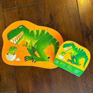 Crocodile Creek - Just Hatched Puzzle - 12 Piece - Green Dinosaur - 9” x 12”